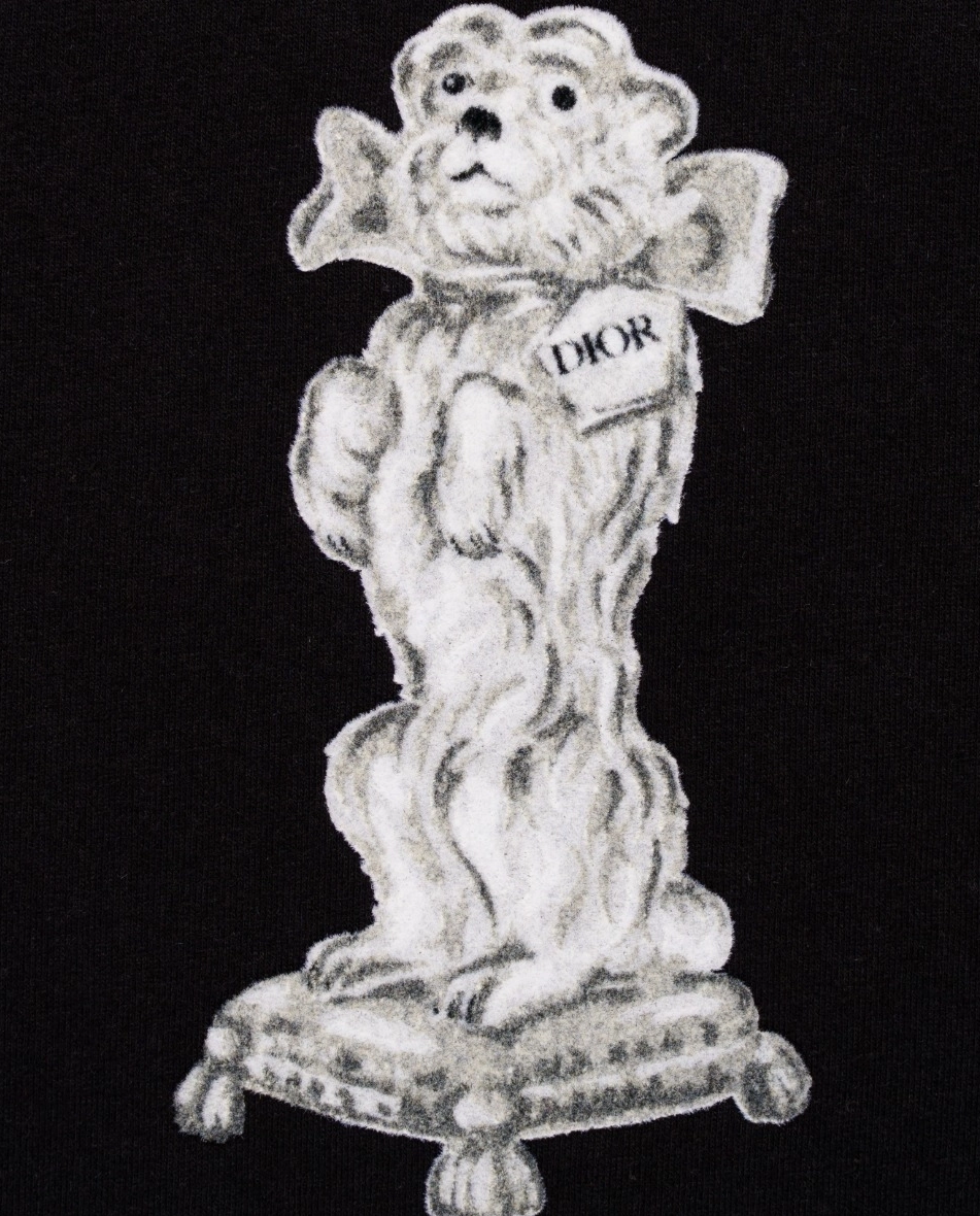 Czarny t-shirt Dior Bobby Dog 1947 - Image #1