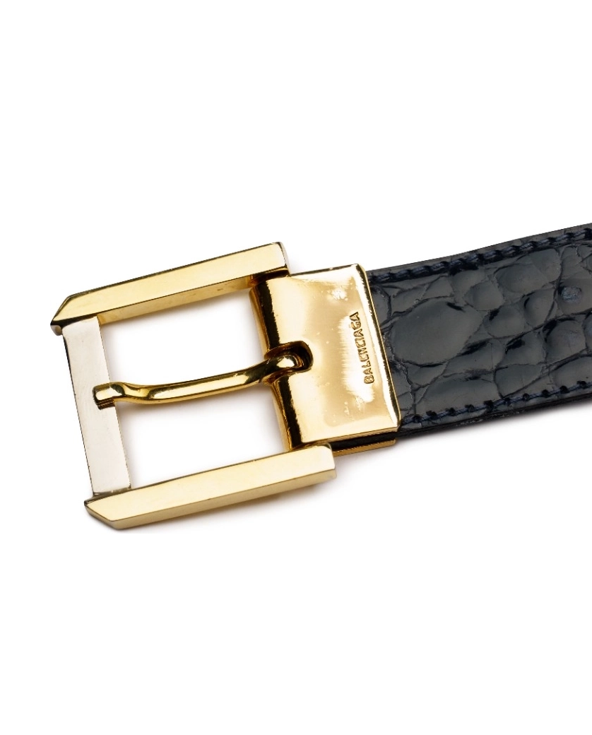 Czarny skórzany pasek - Image #1