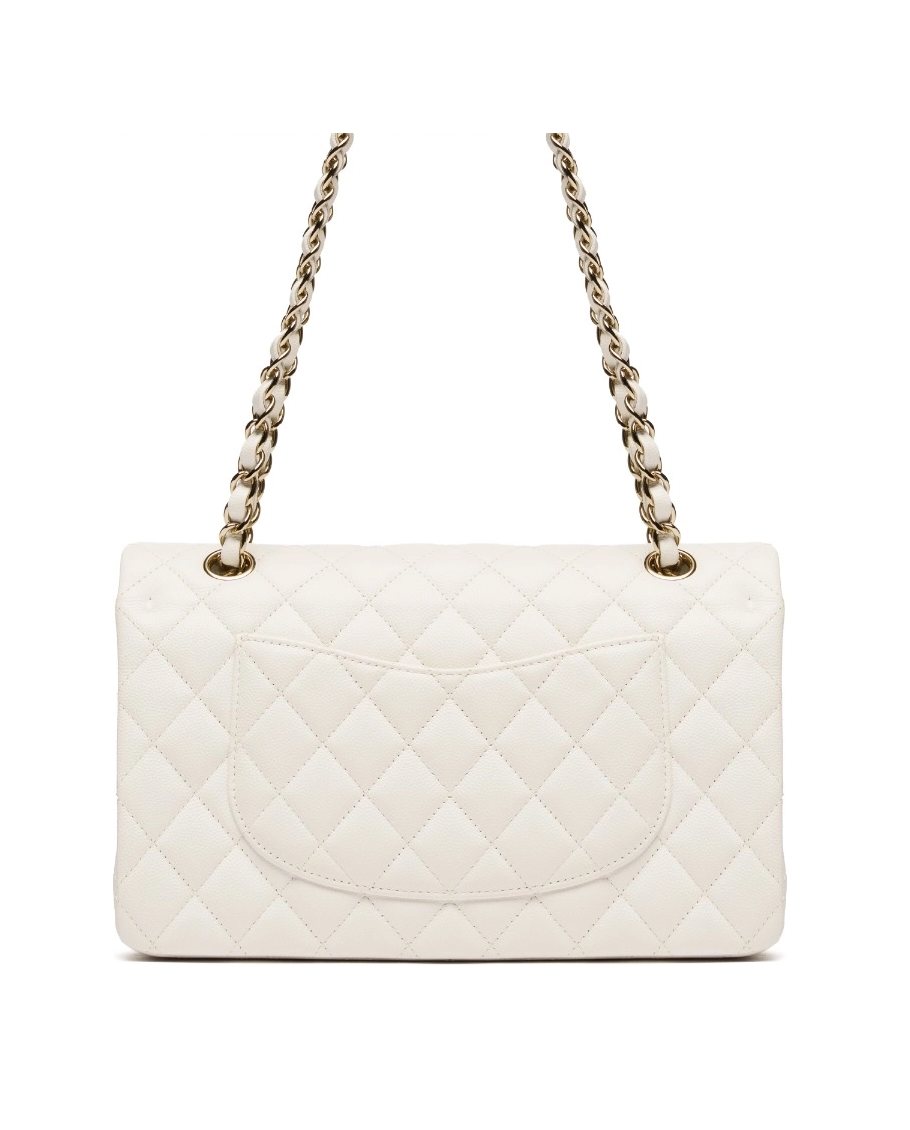 Biała torebka Classic Double Flap Caviar - Image #1