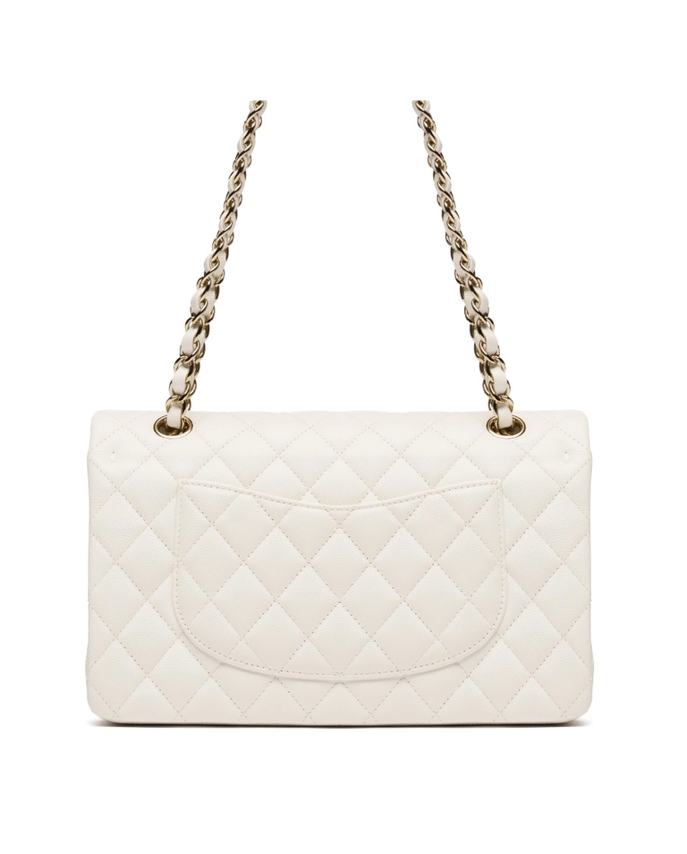 Biała torebka Classic Double Flap Caviar - Image #1