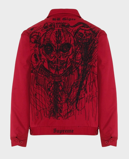 Czerwona kurtka z haftem Supreme x H.R. Giger - Image #1