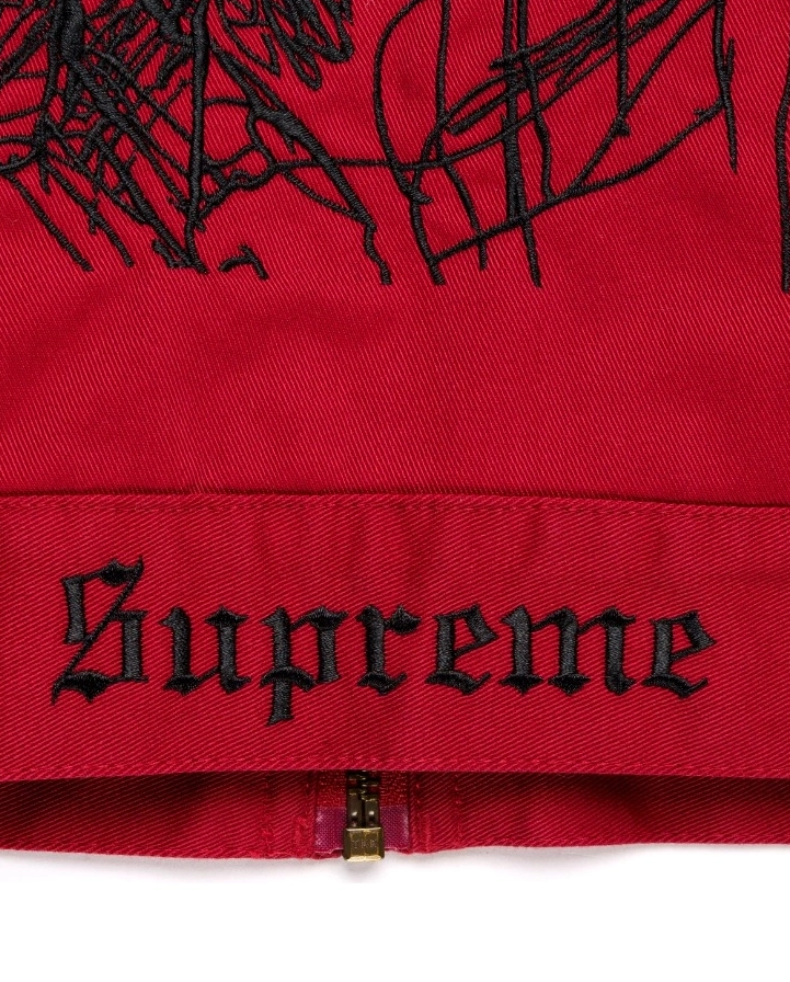 Czerwona kurtka z haftem Supreme x H.R. Giger - Image #2