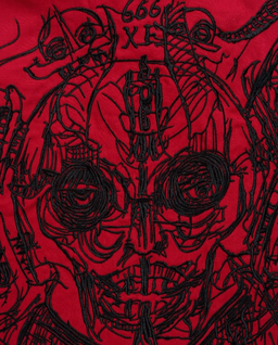 Czerwona kurtka z haftem Supreme x H.R. Giger - Image #4