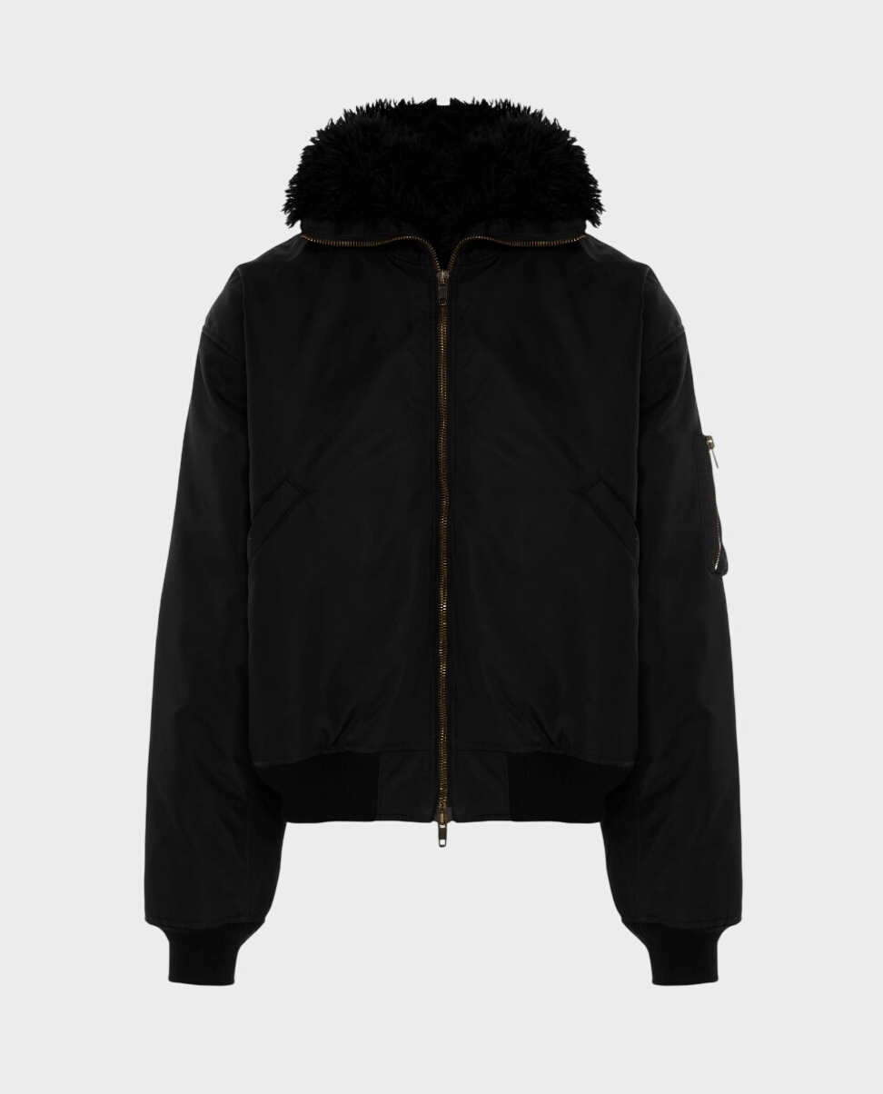 Czarna kurtka typu bomber - Image #0