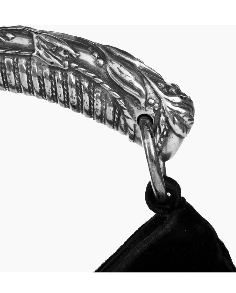 Czarna welurowa torebka Rive Gauche Mombasa - Image #2