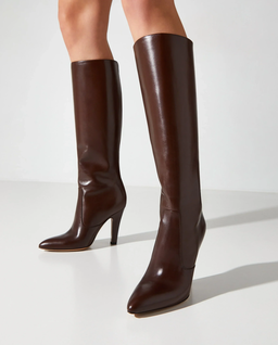 Ciemnobrązowe kozaki Elsa 100 - Image #1