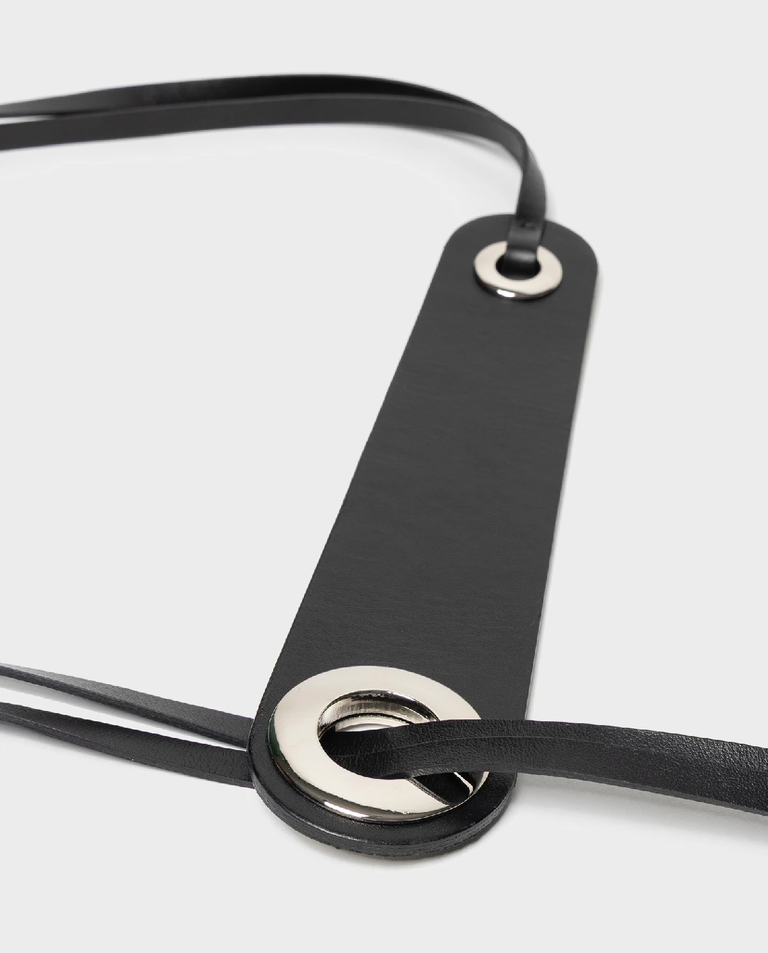 Czarny skórzany pasek - Image #2