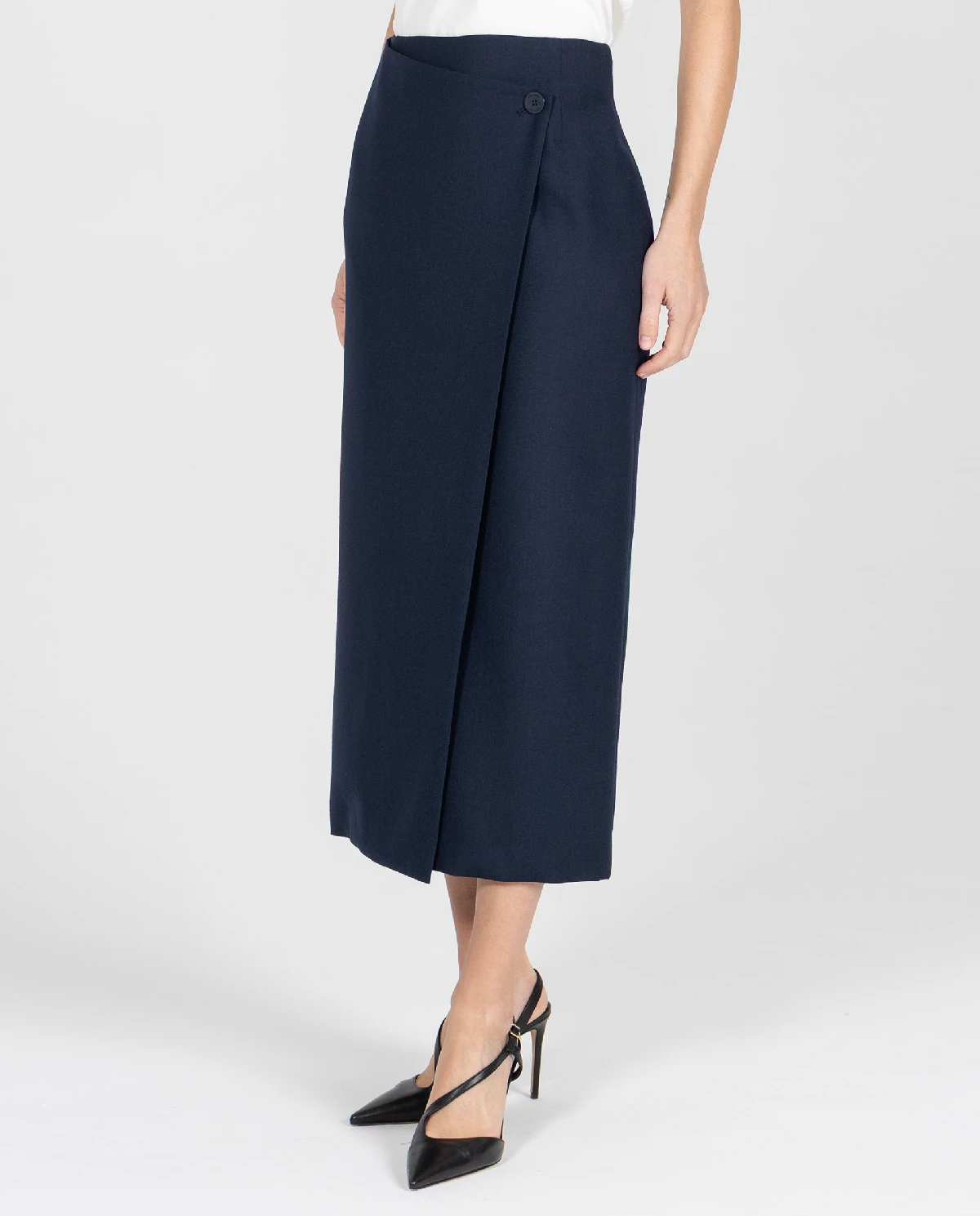 Granatowa kopertowa spódnica - Image #2