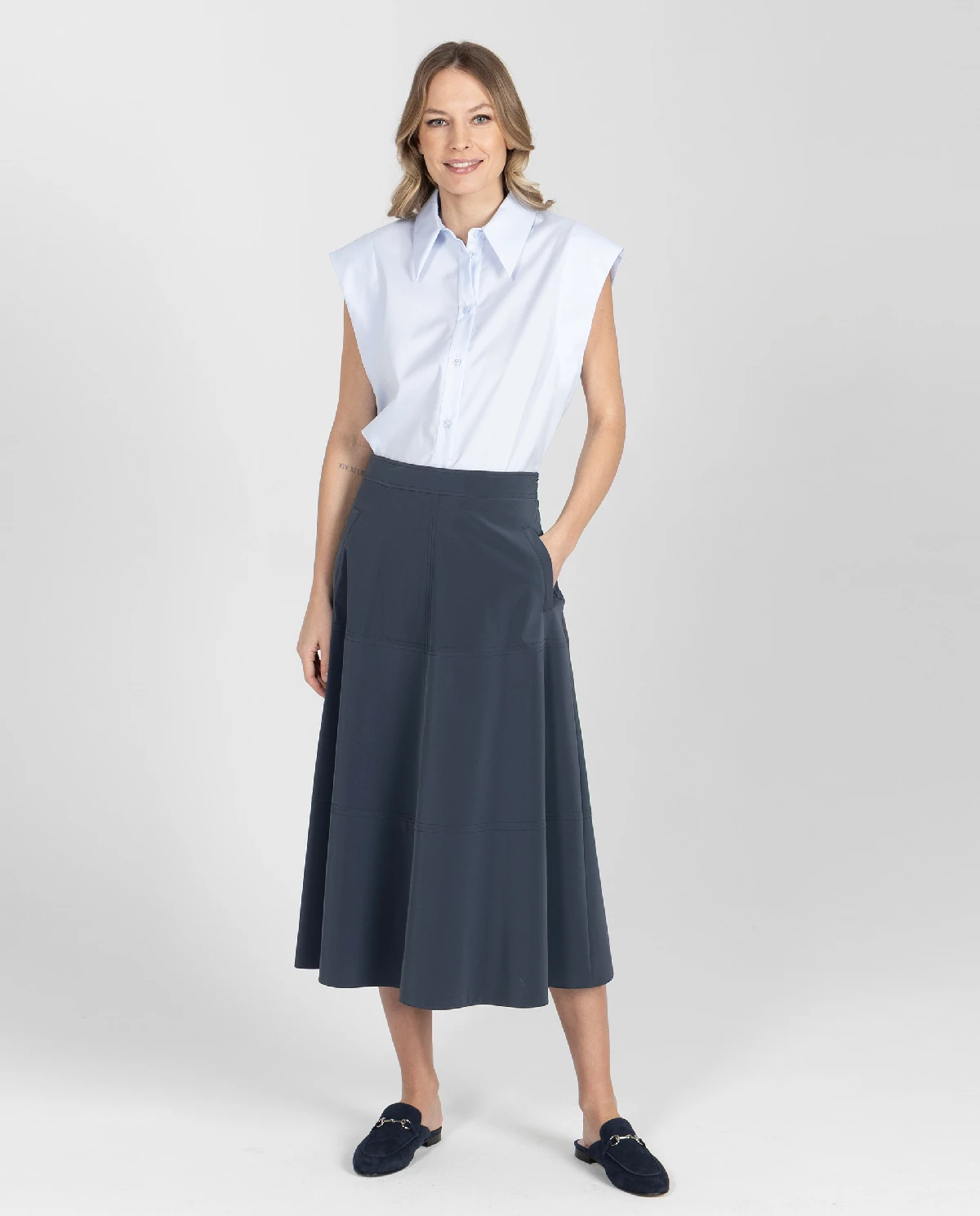 Błękitna koszula bez rękawów - Image #1