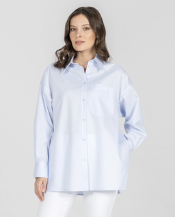 Błękitna koszula z dużą kieszenią - Image #2