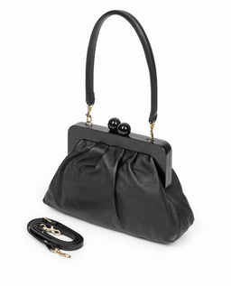 Czarna skórzana torebka - Image #2