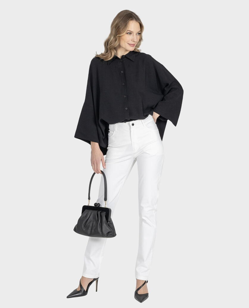 Czarna skórzana torebka - Image #1