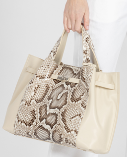 Beżowa skórzana torebka - Image #1