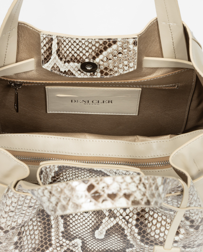 Beżowa skórzana torebka - Image #5