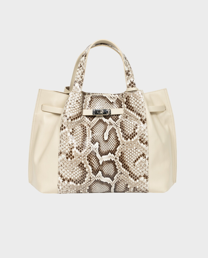 Beżowa skórzana torebka - Image #0