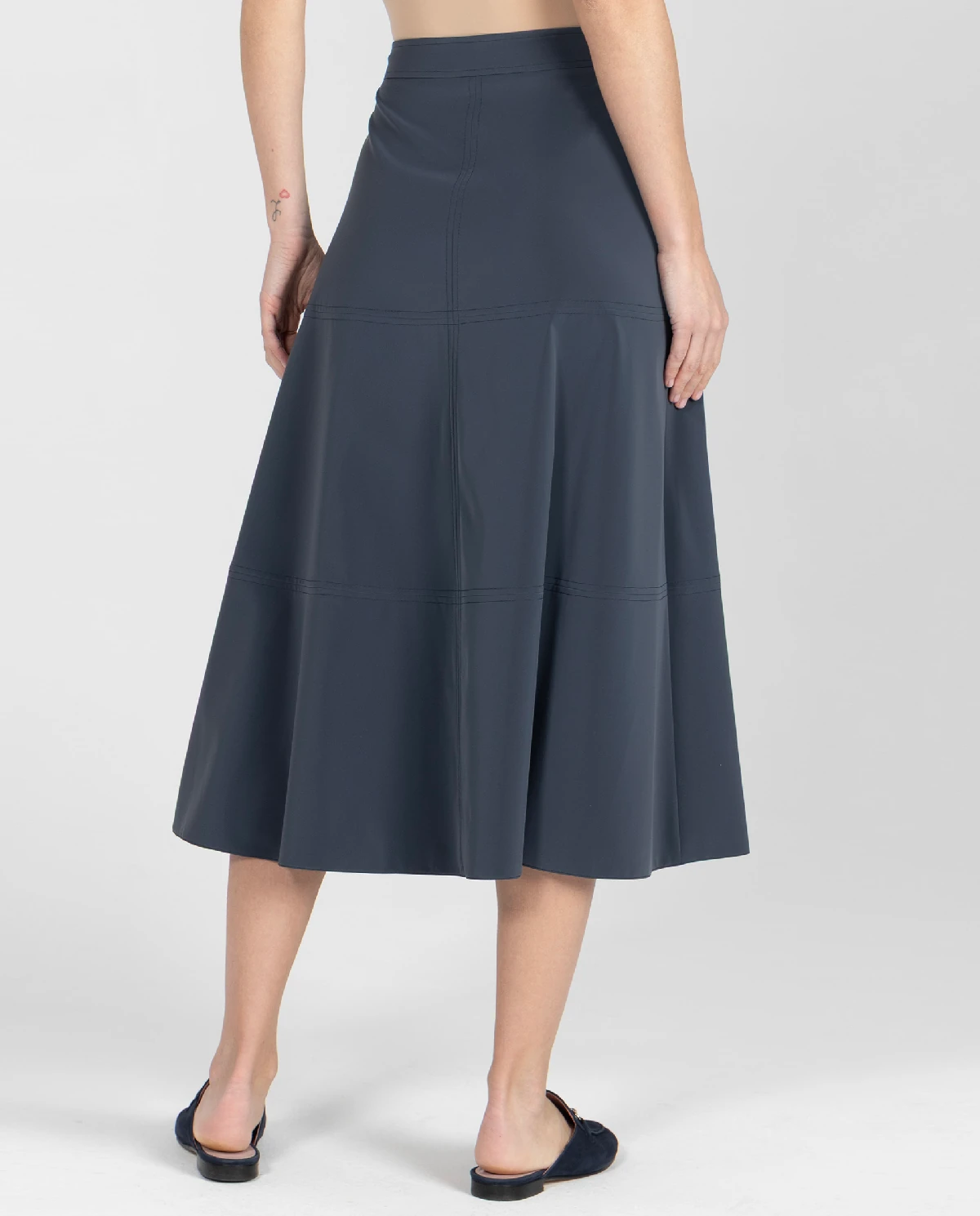 Granatowa spódnica midi - Image #2