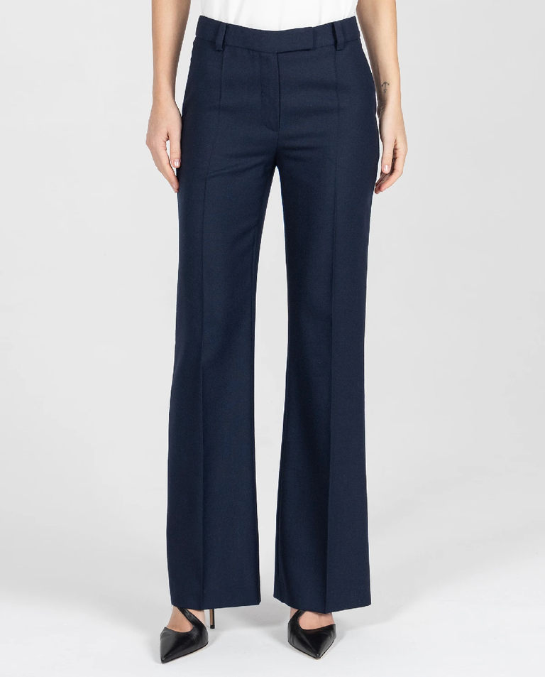 Granatowe wełniane spodnie