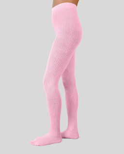 Różowe prążkowane rajstopy Zoe - Image #0