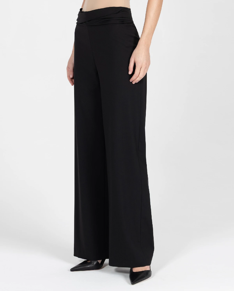 Czarne spodnie z szeroką nogawką - Image #2