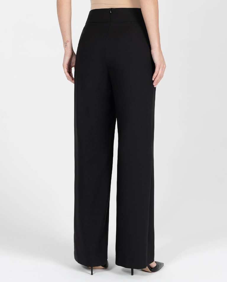 Czarne spodnie z szeroką nogawką - Image #5