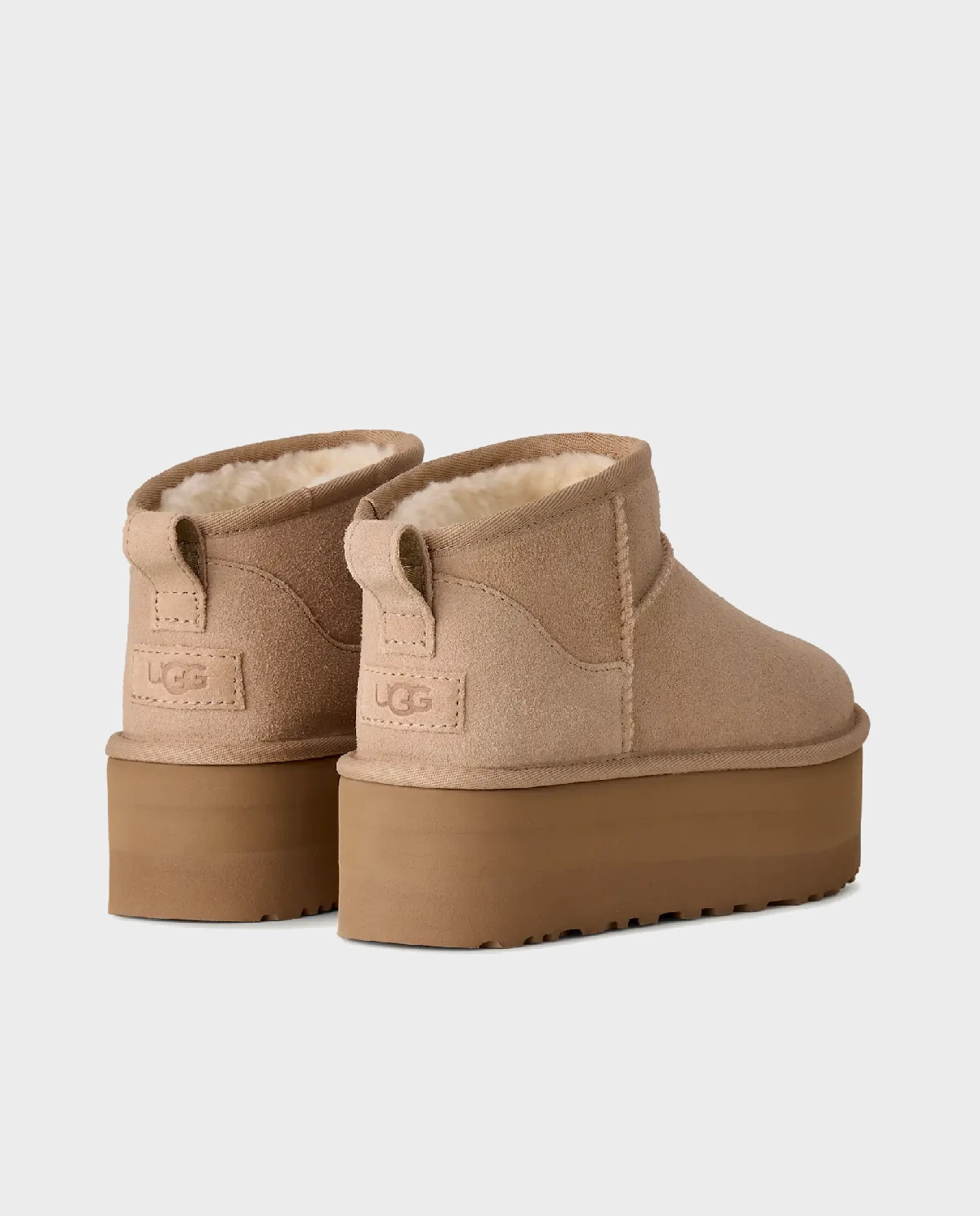 Beżowe śniegowce Classic Ultra Mini Platform - Image #3