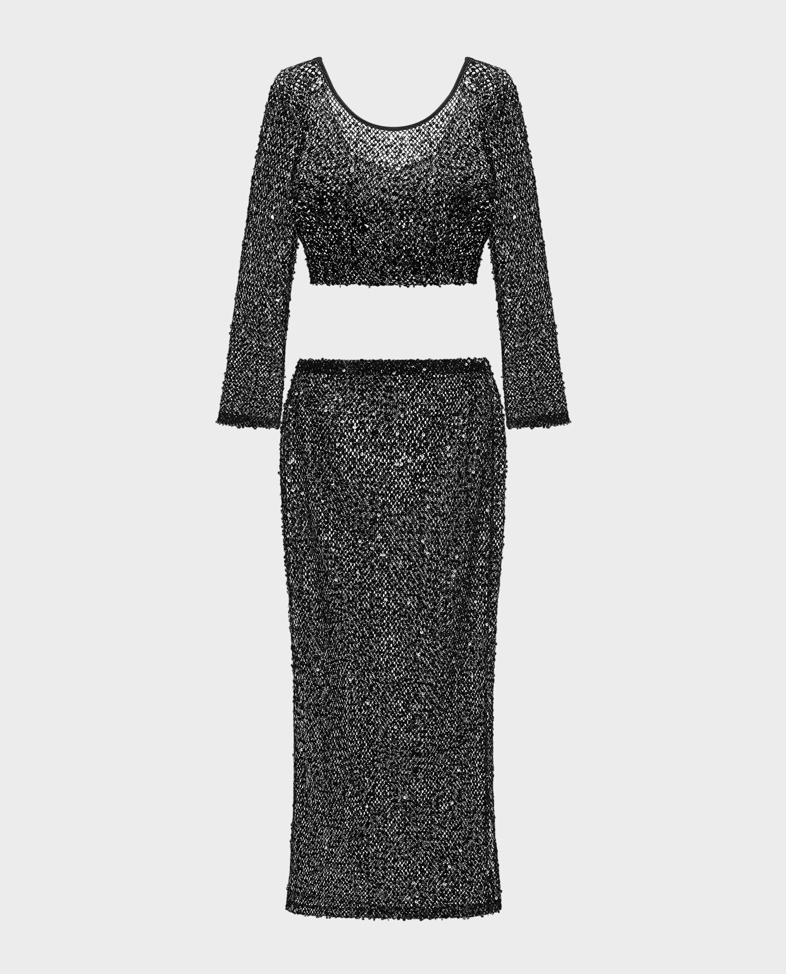 Czarny cekinowy set Laguna - Image #0