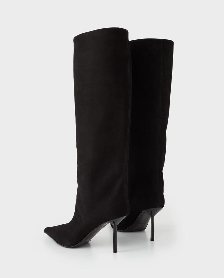 Czarne zamszowe kozaki Bella 80 - Image #3