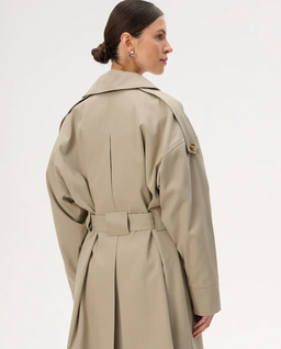 Beżowy trencz oversize Este - Image #1