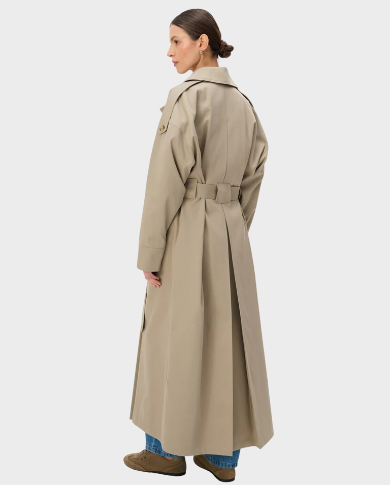 Beżowy trencz oversize Este - Image #3