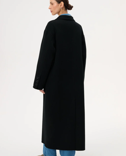 Długi dwurzędowy płaszcz z wełny Joel - Image #5