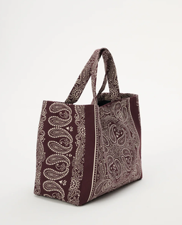 Duża bordowa torba shopper Capri - Image #1