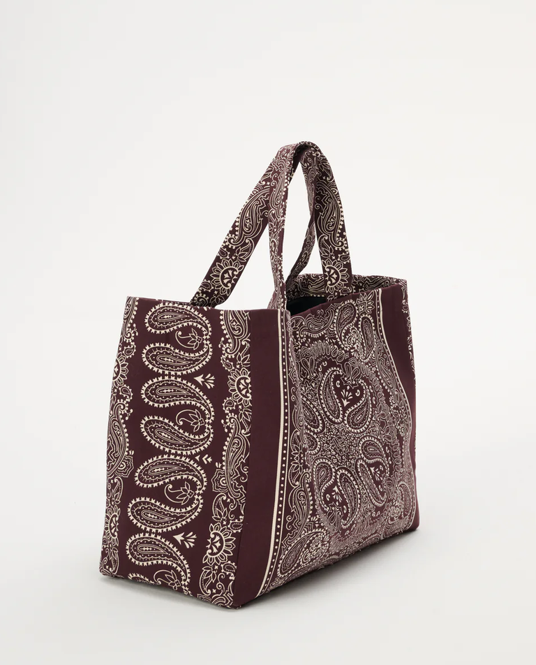 Duża bordowa torba shopper Capri