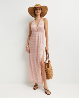 Jasnoróżowa sukienka maxi Mariah - Image #2