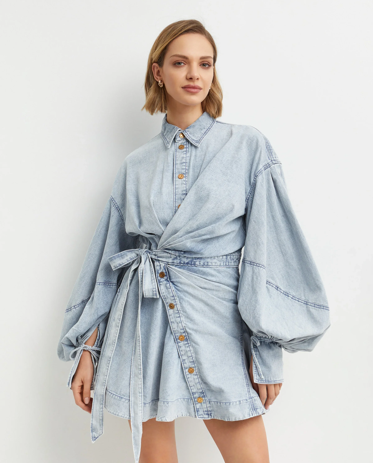Jeansowa mini sukienka Rebellion - Image #2