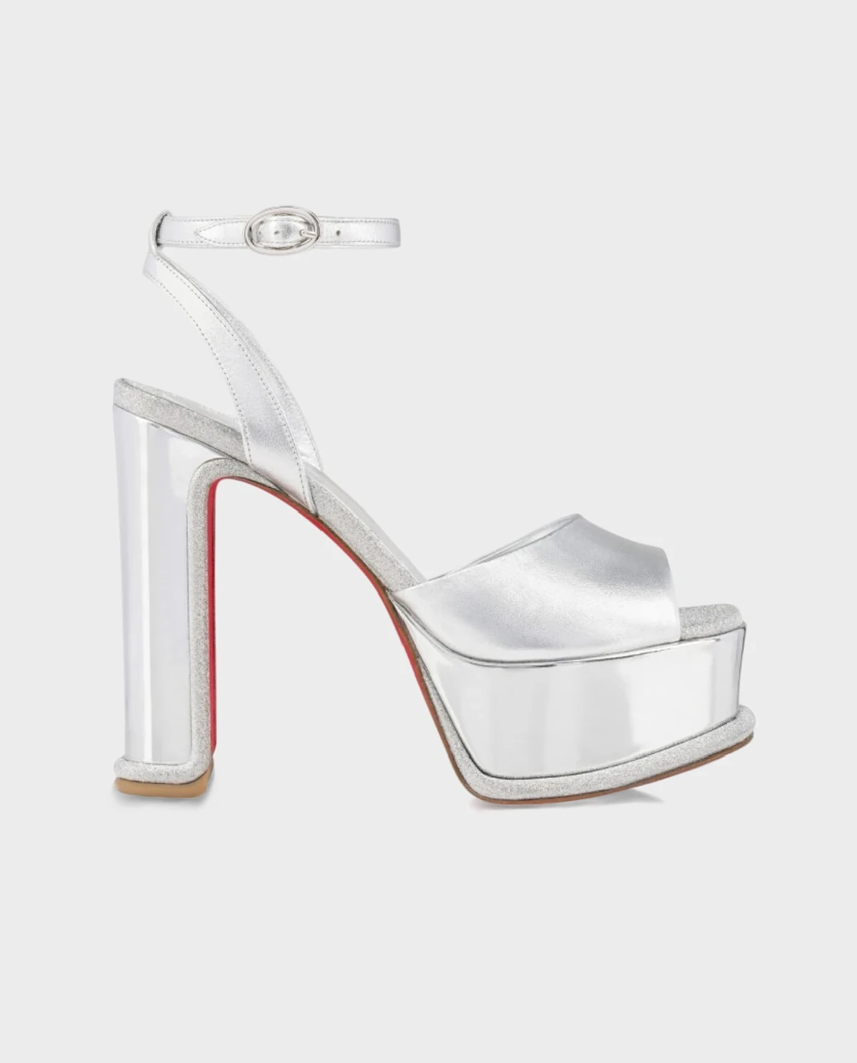 Srebrne sandały na platformie 130 - Image #0