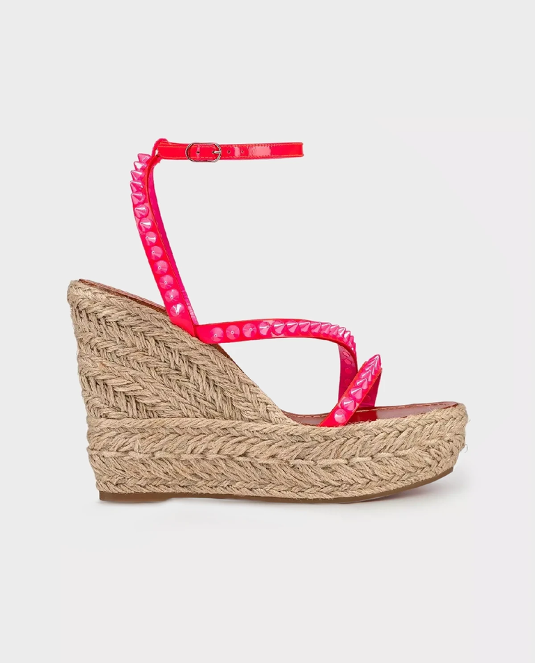 Różowe sandały na koturnie Mafaldina Zeppa 120