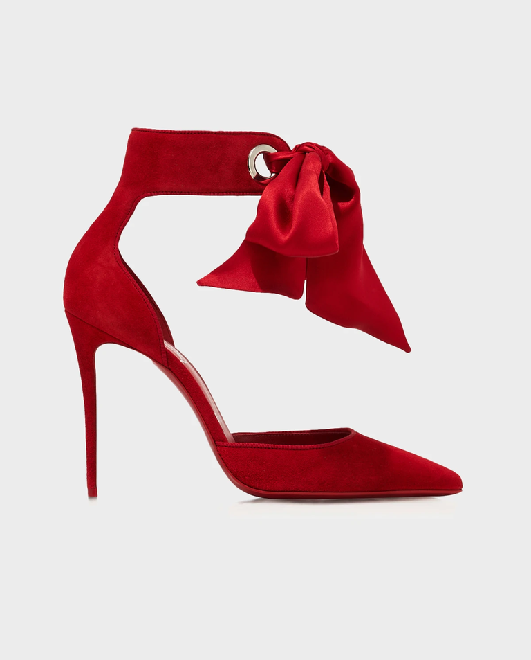 Czerwone szpilki Torrida z wiązaniem 100