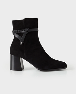 Zamszowe czarne botki Lawton 65 - Image #0