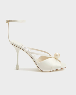 Satynowe sandały na szpilce Siva 95 - Image #0