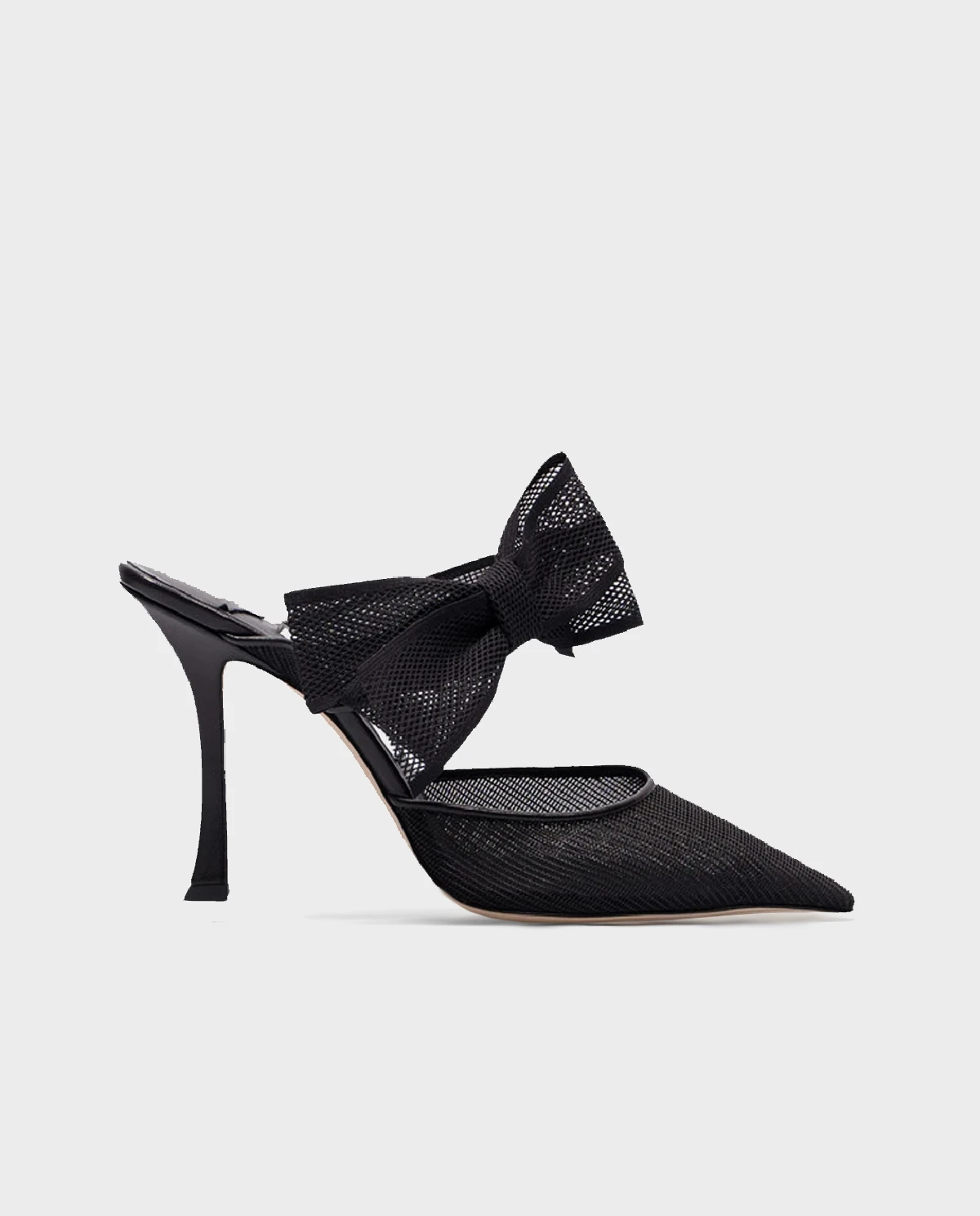 Czarne klapki na szpilce Brook 100 - Image #0