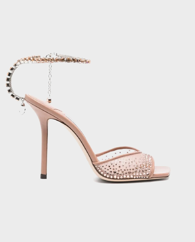 Różowe sandałki na szpilce 100