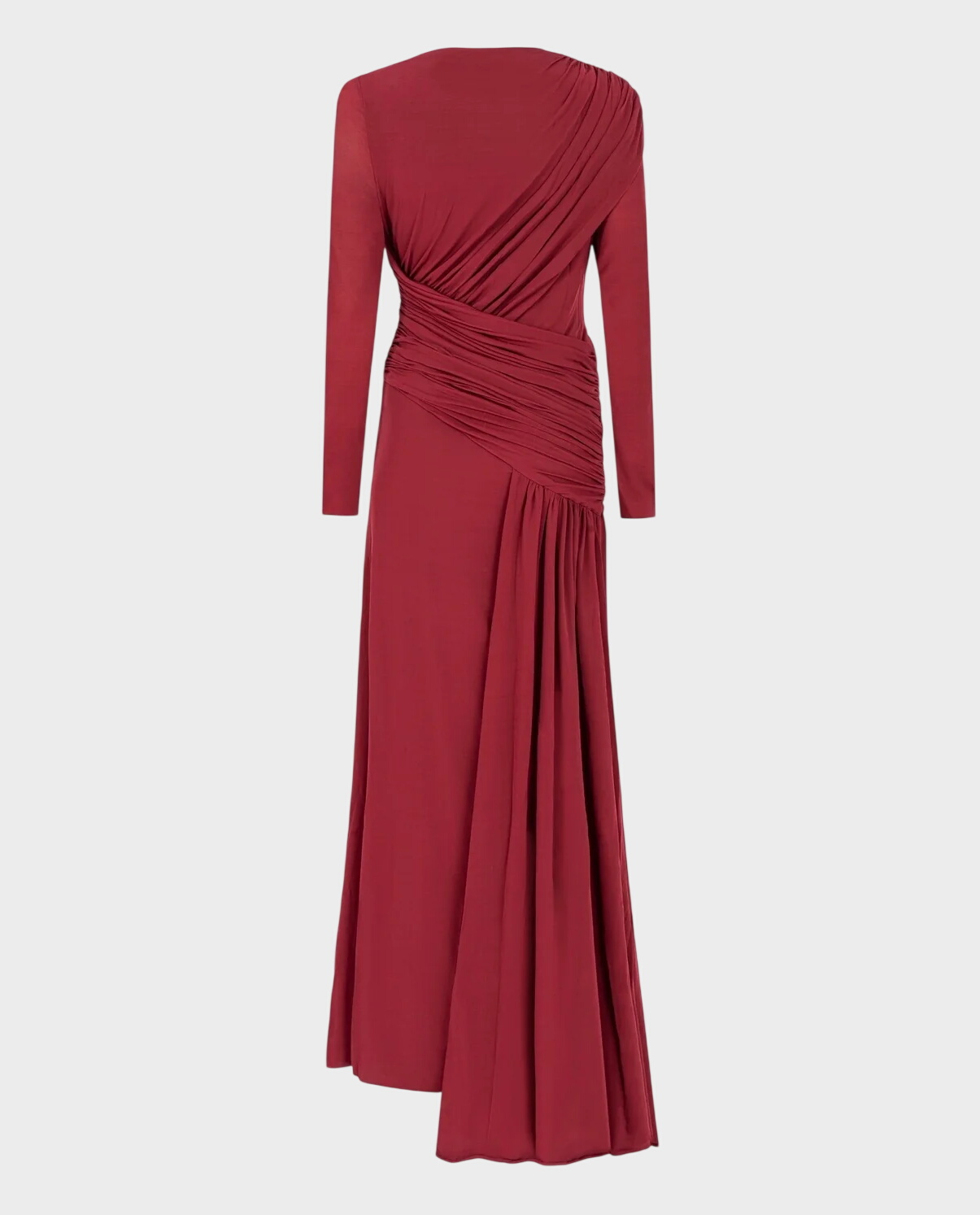 Czerwona suknia Eblouie z drapowaniem i pasem w talii - Image #1