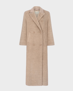 Beżowy płaszcz Adoration z wełny alpaki - Image #0