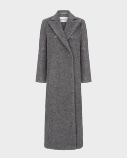 Szary płaszcz Adoration z wełny alpaki - Image #0