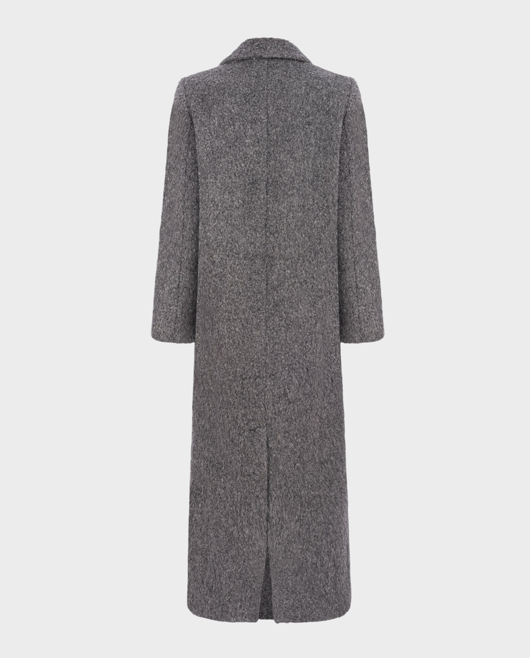 Szary płaszcz Adoration z wełny alpaki