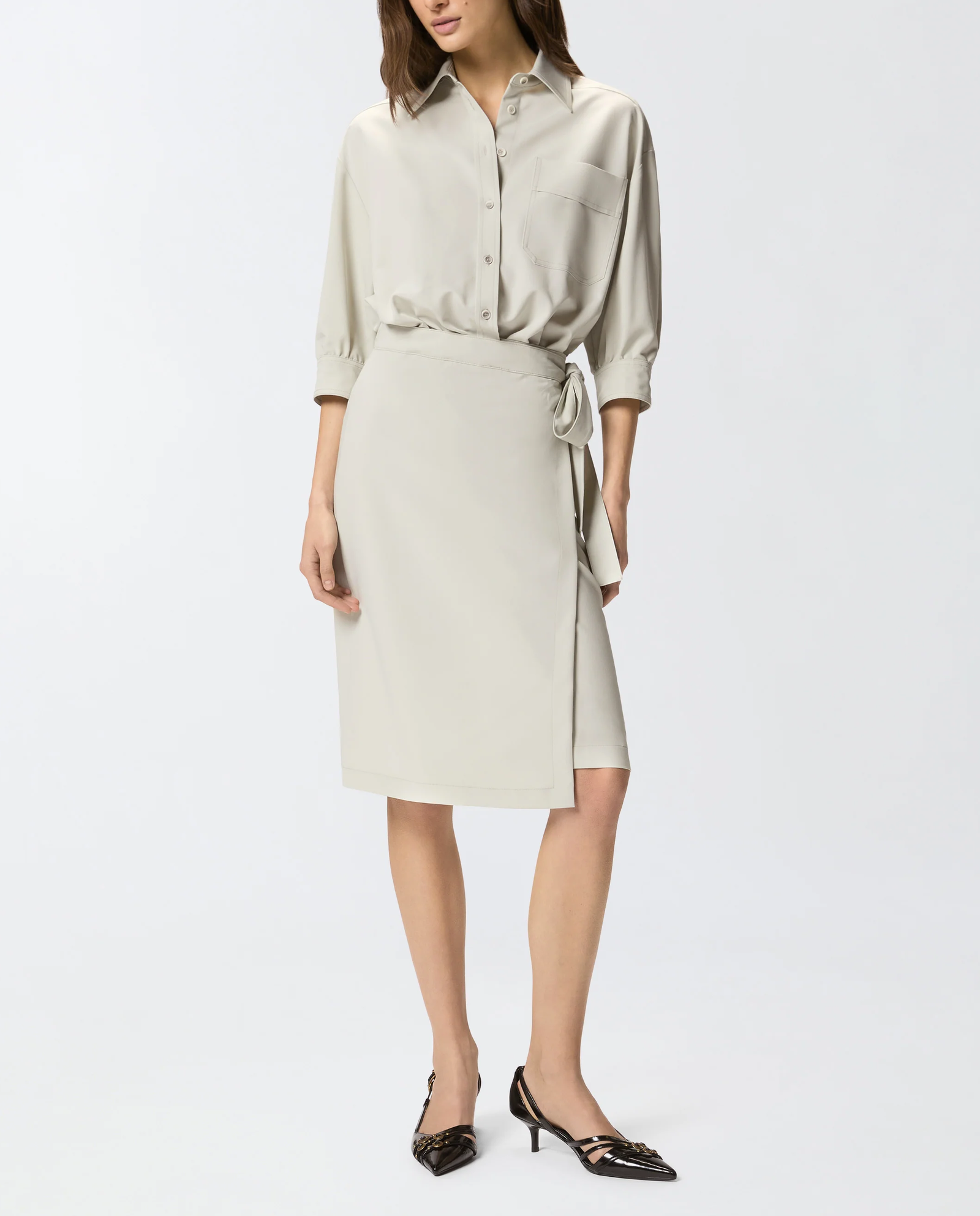 Sukienka midi z koszulową górą Ariane - Image #2