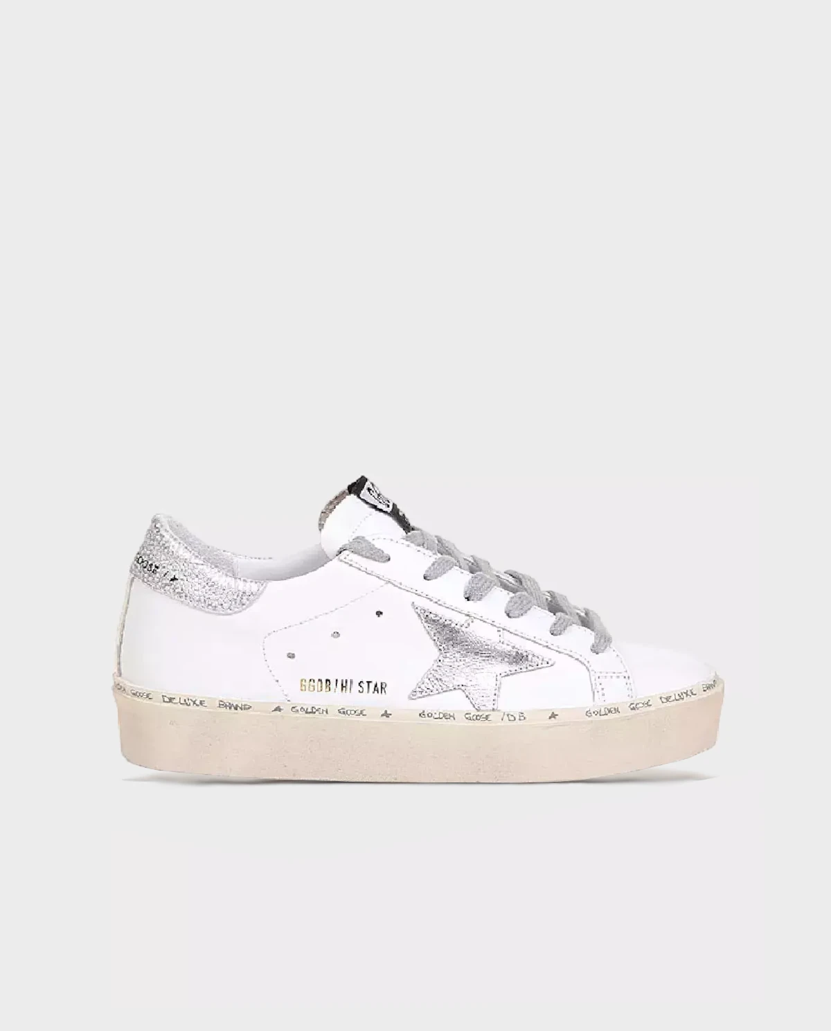 Białe sneakersy Hi Star z metaliczną gwiazdą - Image #0