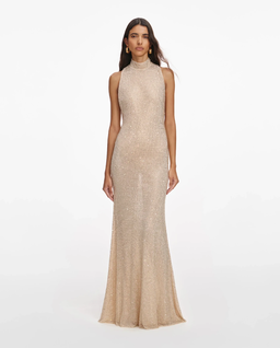 Sukienka maxi z kryształkami - Image #0