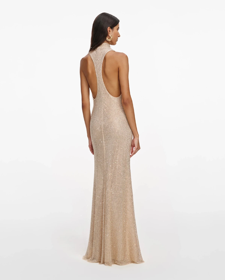 Sukienka maxi z kryształkami - Image #2