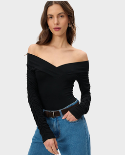 Czarne body off-shoulder Sophie - Image #0